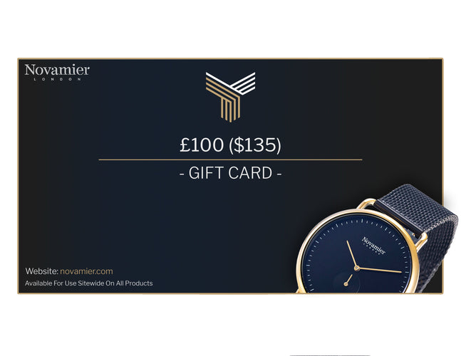 £100 ($135) GIFT CARD - Novamier London - Watches -